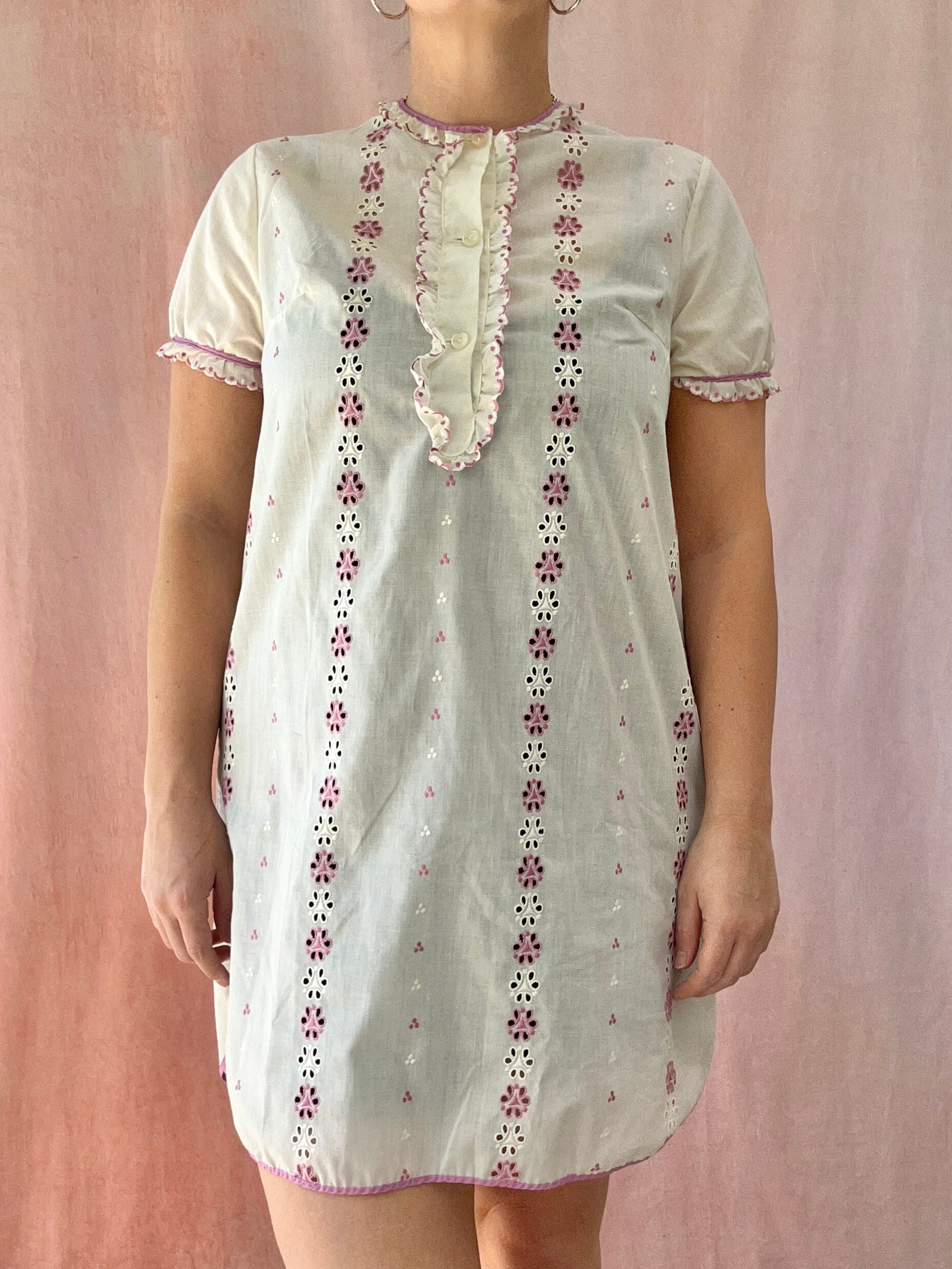 60's Cotton Mini Dress