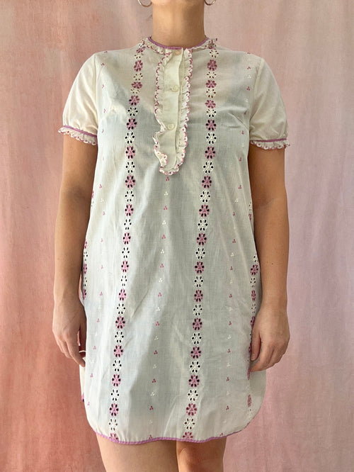 60's Cotton Mini Dress