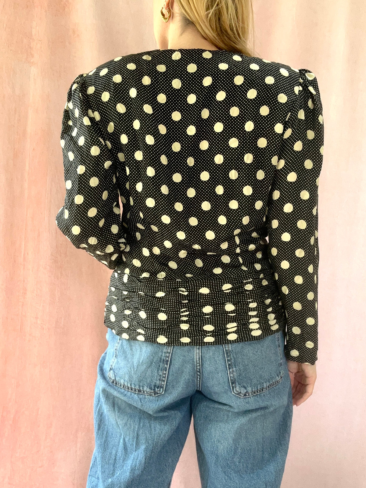 Silk Polka Dot Blouse