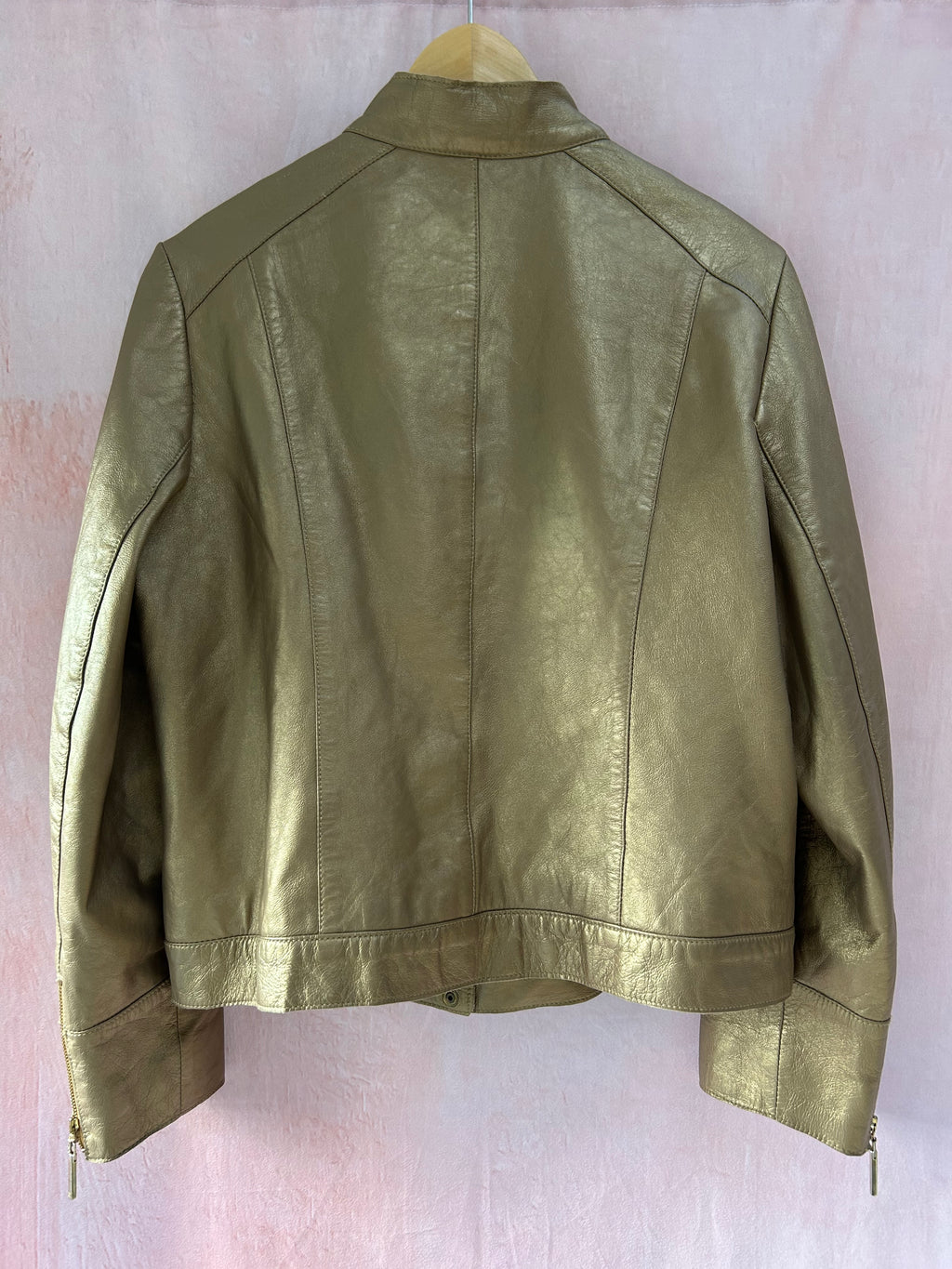 Betty Barclay Gold Leather Jacket