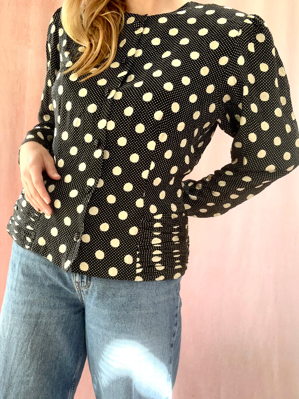 Silk Polka Dot Blouse