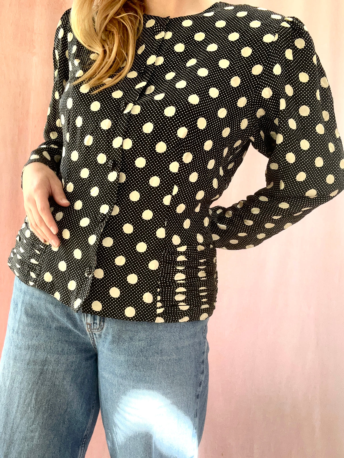 Silk Polka Dot Blouse