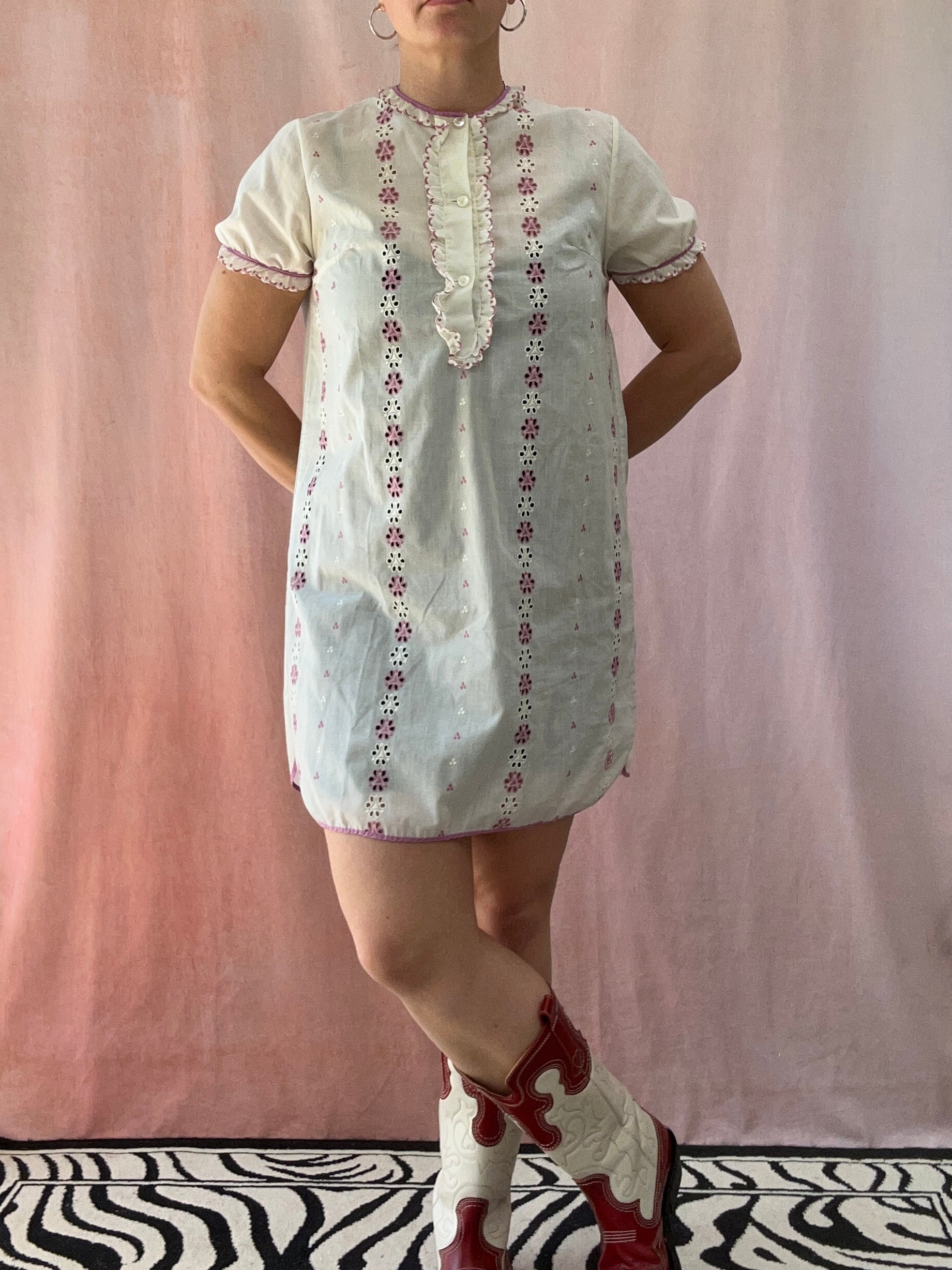 60's Cotton Mini Dress