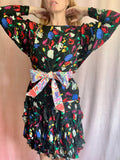 Silk Ra-Ra Mini Dress