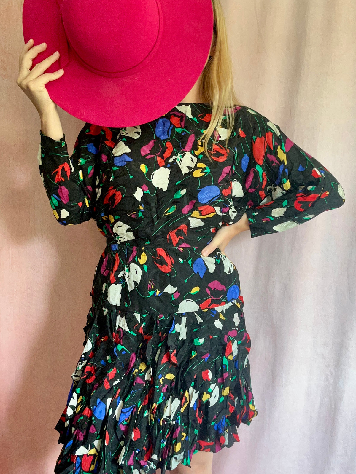 Silk Ra-Ra Mini Dress