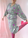 Silk Peplum Dress