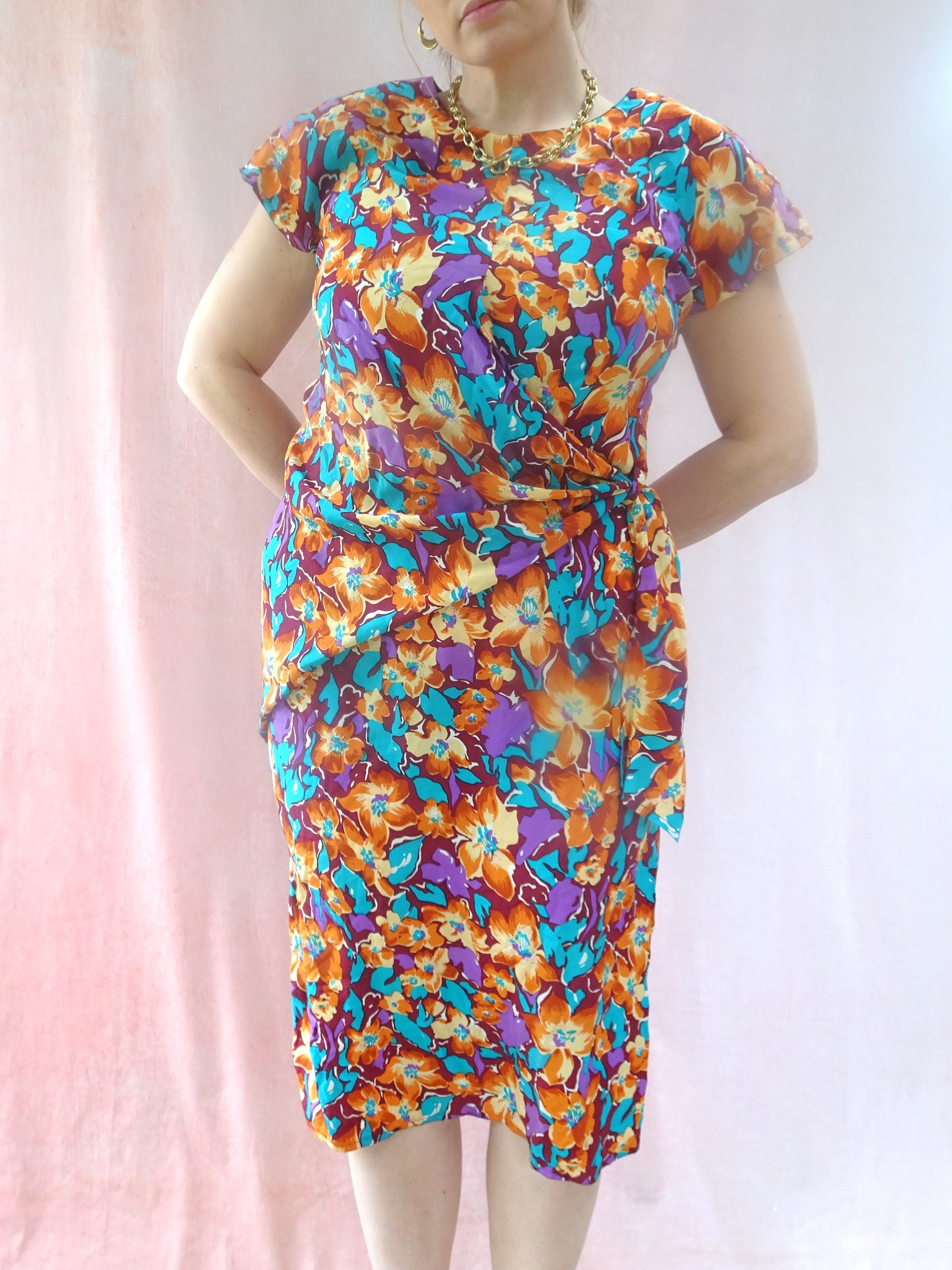Floral Silk Dress