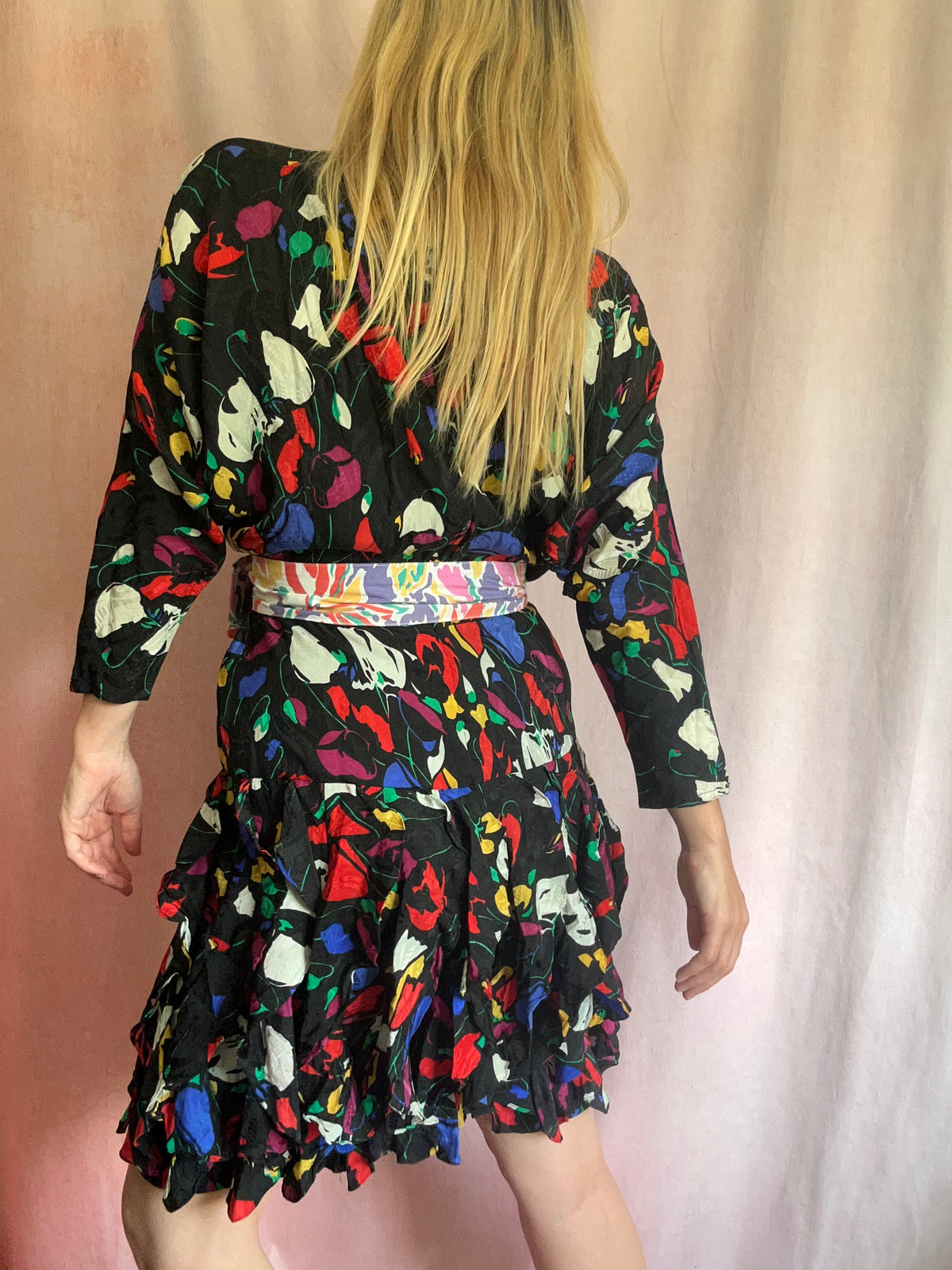 Silk Ra-Ra Mini Dress